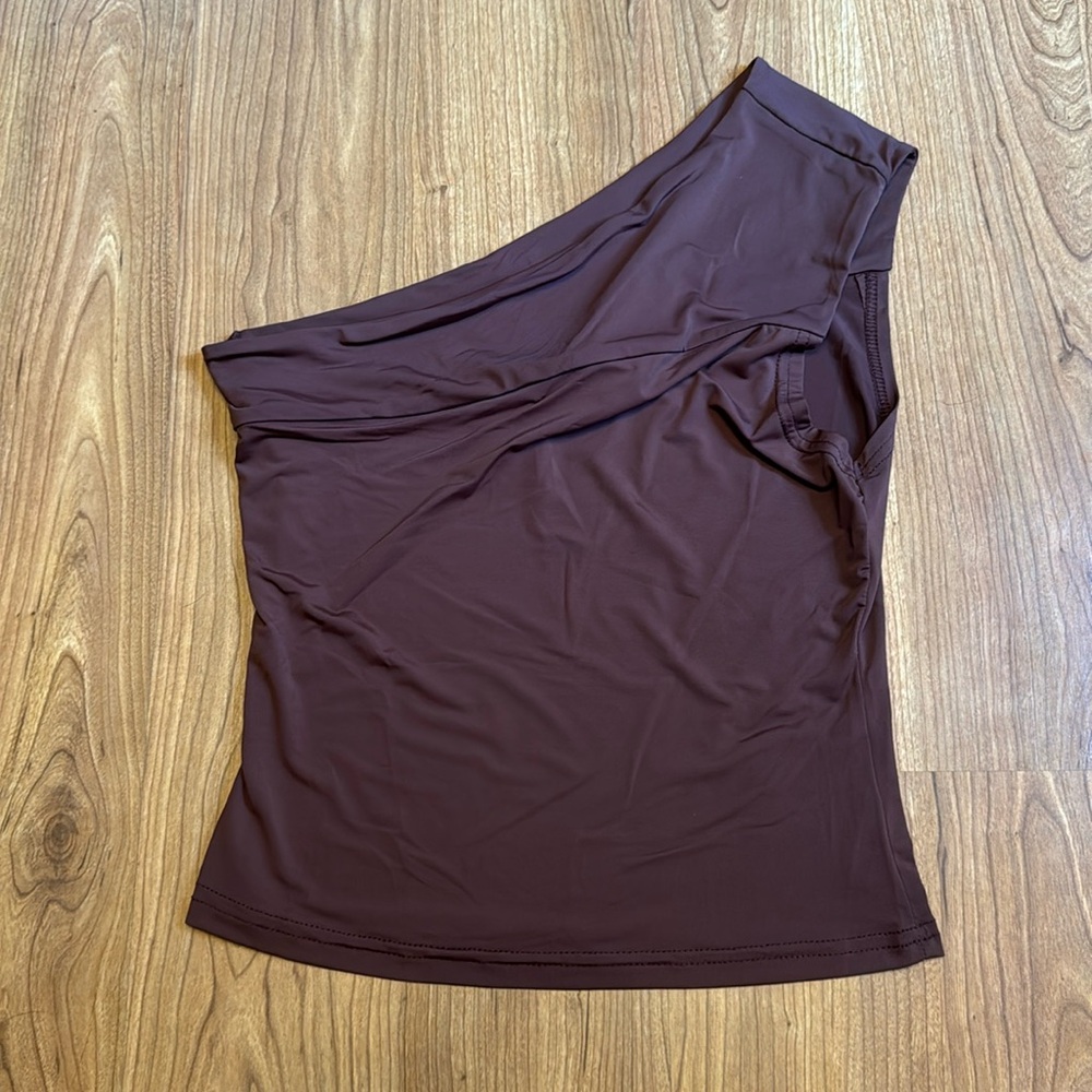 Silky one shoulder blouse